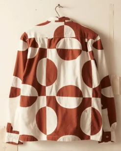 Men BODE Duo Oval Patchwork Long Sleeve Shirt