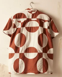 Men BODE Duo Oval Patchwork Short Sleeve Shirt