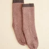 Men BODE Duotone Jacquard Socks - Peach Grey