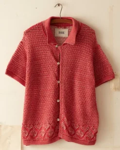 Men BODE Duotone Lace Shirt - Red