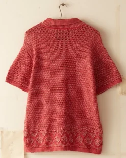 Men BODE Duotone Lace Shirt - Red