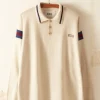 Men BODE Duotone Stripe Cycling Polo - Ecru