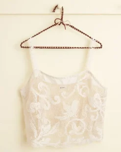 Women BODE Ecru Filigree Top