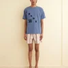Men BODE Elderberry Flax Shorts