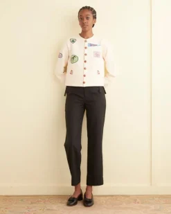 Women BODE Emblem Patch Cardigan