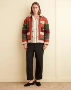 Men BODE Embroidered Autumn Quilt Jacket