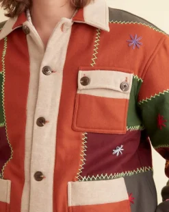 Men BODE Embroidered Autumn Quilt Jacket