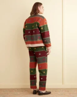 Men BODE Embroidered Autumn Quilt Trousers