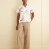 Men BODE Embroidered Buckaroo Short Sleeve Shirt