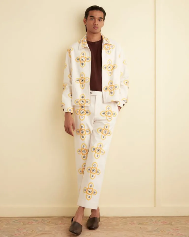 Men BODE Embroidered Buttercup Jacket