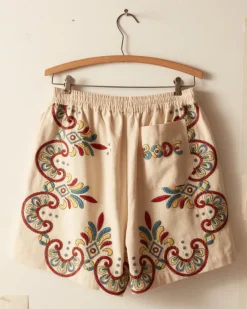 Men BODE Embroidered Carnival Shorts
