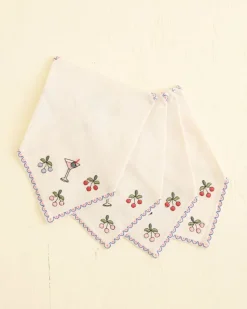 BODE Embroidered Cocktail Napkins
