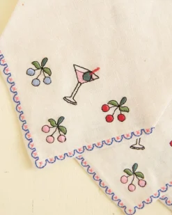 BODE Embroidered Cocktail Napkins