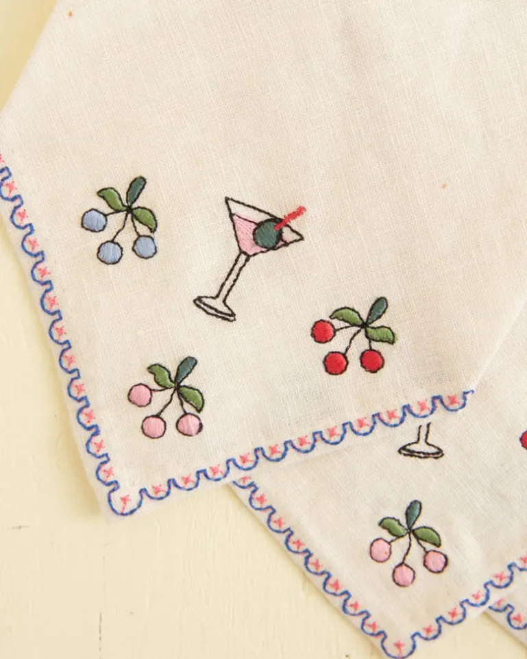 BODE Embroidered Cocktail Napkins