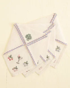 BODE Embroidered Cocktail Napkins