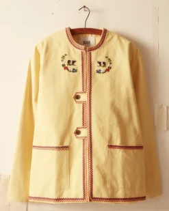 Men BODE Embroidered Cow Jacket