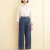 Women BODE Embroidered Denim Murray Trousers