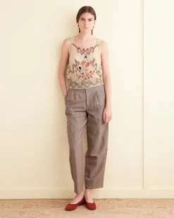 Women BODE Embroidered Flower Study Top