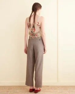 Women BODE Embroidered Flower Study Top