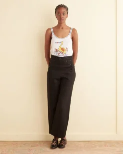 Women BODE Embroidered Heron Tank