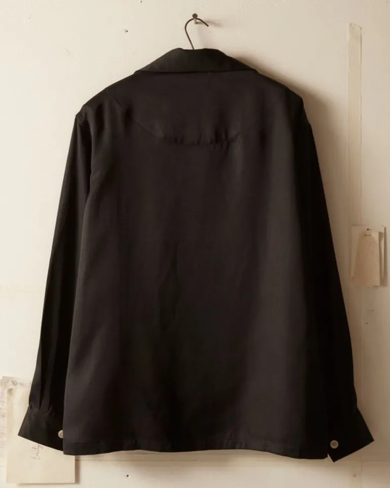 Men BODE Embroidered Leafwing Long Sleeve Shirt