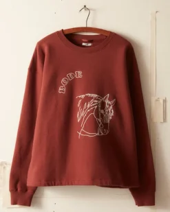 Men BODE Embroidered Pony Crewneck