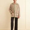 Men BODE Embroidered Trumpetflower Coat