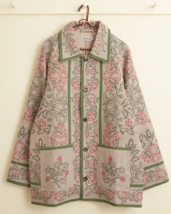 Men BODE Embroidered Trumpetflower Coat
