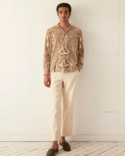 Men BODE Filet Filigree Long Sleeve Shirt