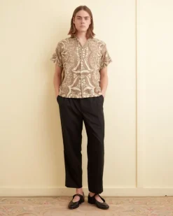 Men BODE Filet Filigree Short Sleeve Shirt