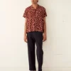 Men BODE Fleur D'Air Short Sleeve Shirt