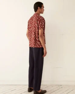 Men BODE Fleur D'Air Short Sleeve Shirt
