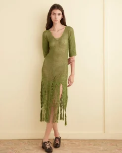 Women BODE Flint Dress - Apple