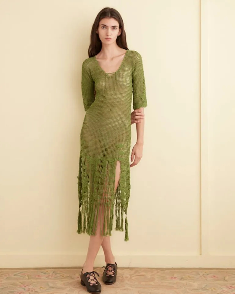 Women BODE Flint Dress - Apple