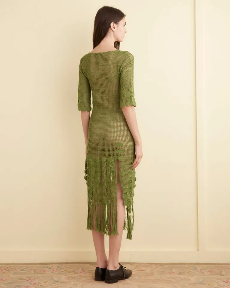 Women BODE Flint Dress - Apple