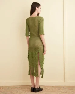 Women BODE Flint Dress - Apple