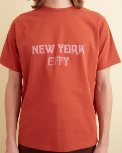 Men BODE Flocked Nouveau Tee - Red