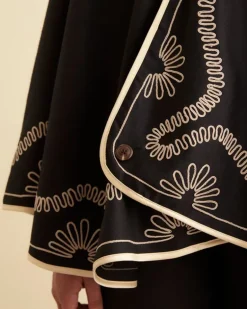 Women BODE Floral Cording Cape