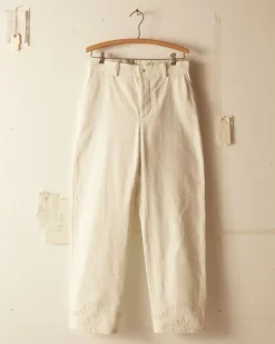Men BODE Floral Cording Trousers - White
