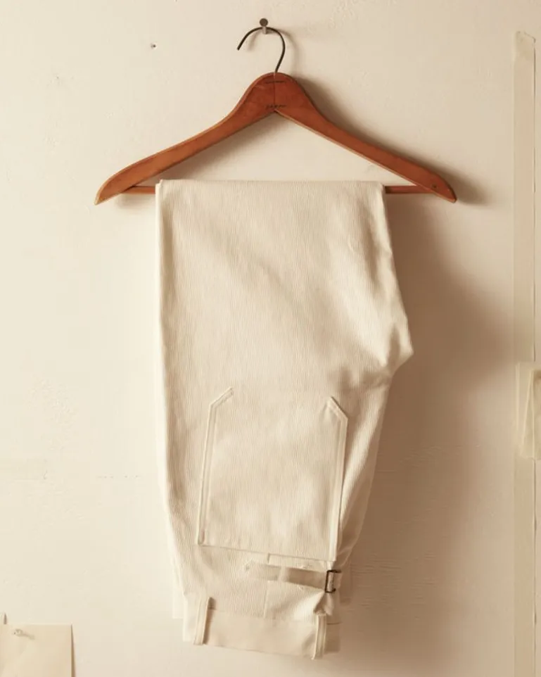 Men BODE Floral Cording Trousers - White