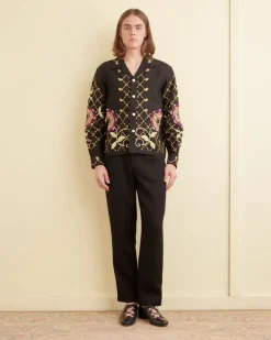 Men BODE Floral Pinwheel Long Sleeve Louie