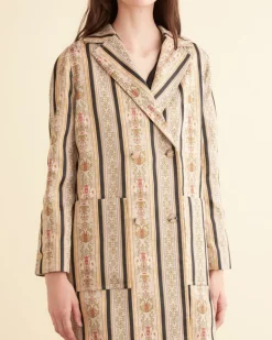 Women BODE Floret Brocade Coat