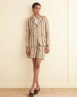 Men BODE Floret Brocade Single-Breasted Suit Jacket