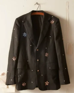 Men BODE Flower Gem Suit Jacket
