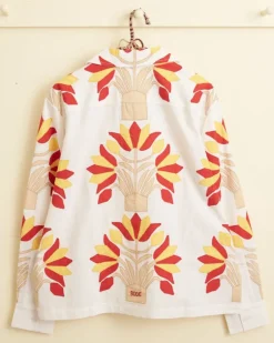 Men BODE Foliage Applique Long Sleeve Shirt
