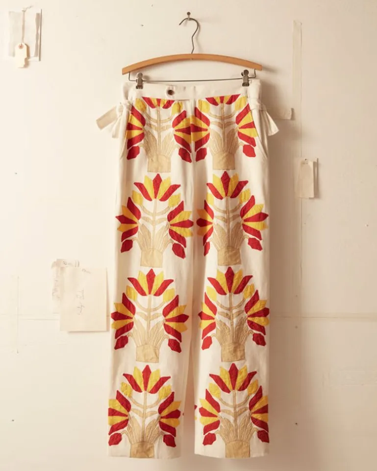 Men BODE Foliage Applique Trousers