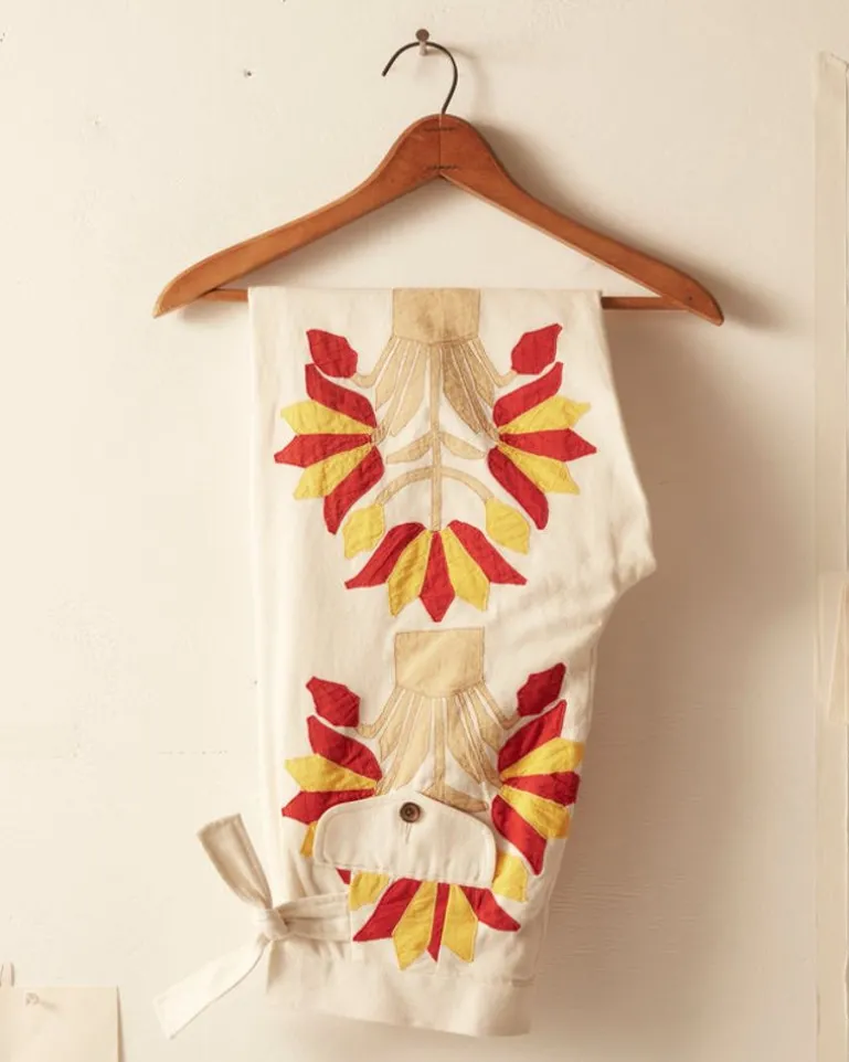 Men BODE Foliage Applique Trousers