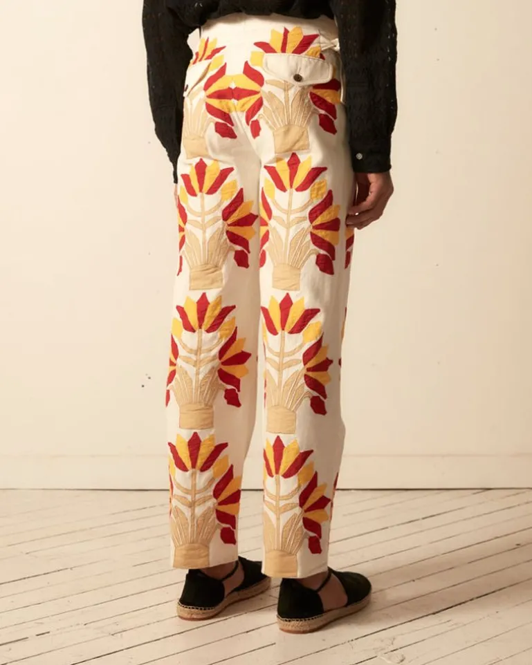 Men BODE Foliage Applique Trousers