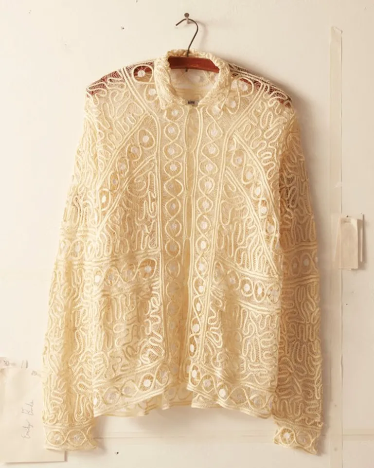 Men BODE Formal Threadwork Long Sleeve Shirt