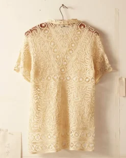 Men BODE Formal Threadwork Short Sleeve Shirt